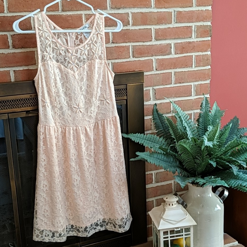 Pinky Blush Lace Dress